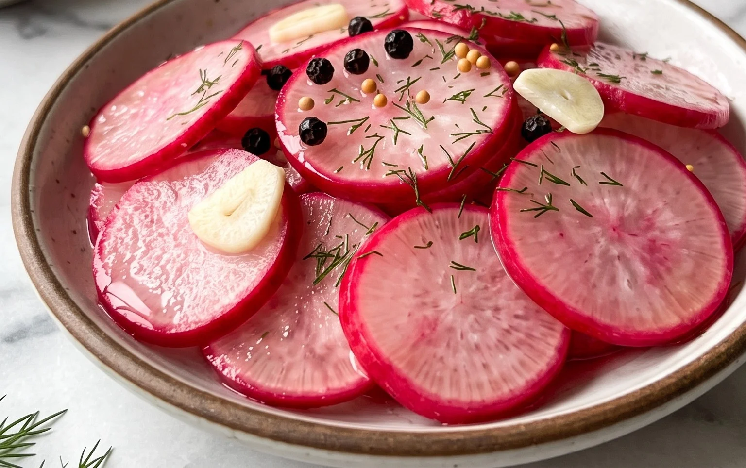 Easy Quick Pickled Radishes